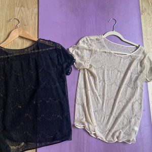 sheer silk american apparel woven tops